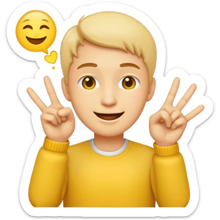 Classic emoji holding two fingers together he just kissed into the air in solitude sticker