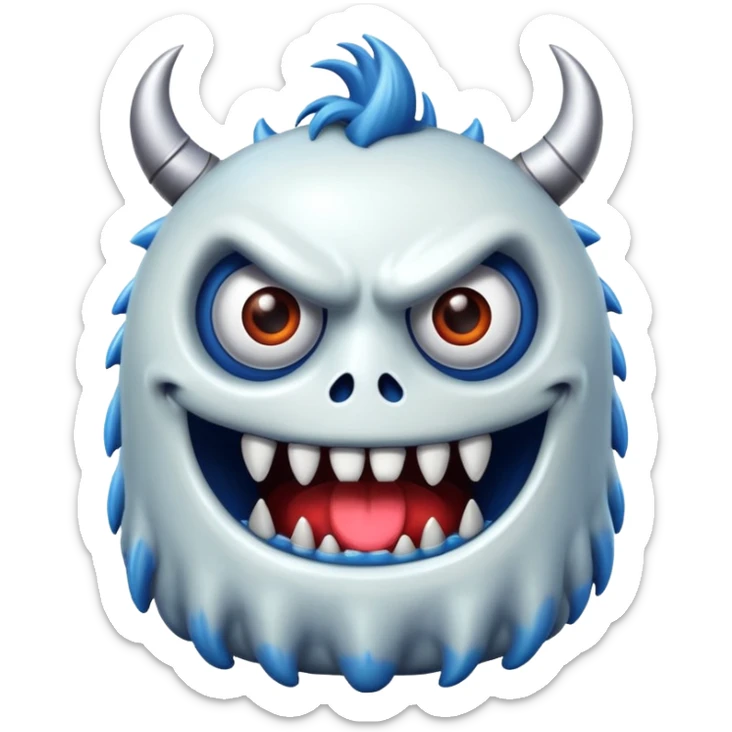 Crea un emoji de una lata de monster blanca de la bebida energética  sticker