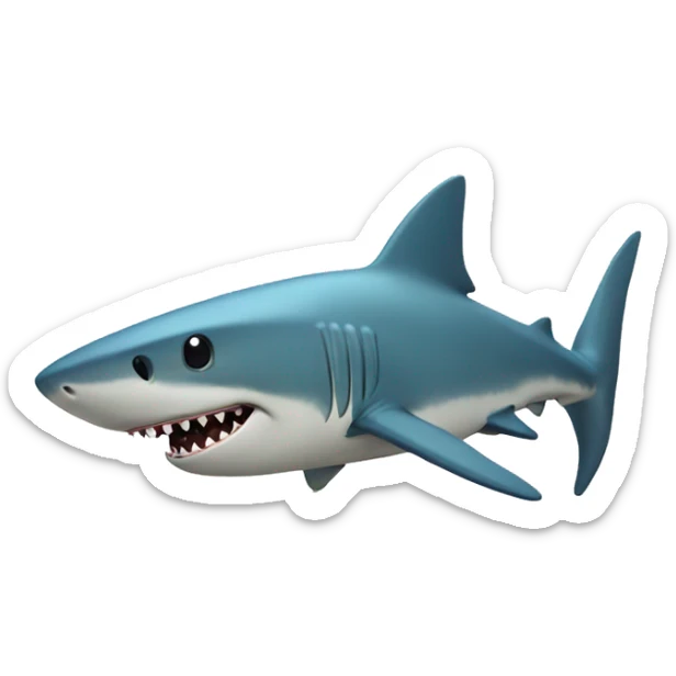 Shark with tree sticker