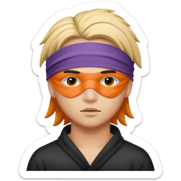 Blindfold person with different colors of hair. No trusting games with people blindfolded behind steering wheel sticker