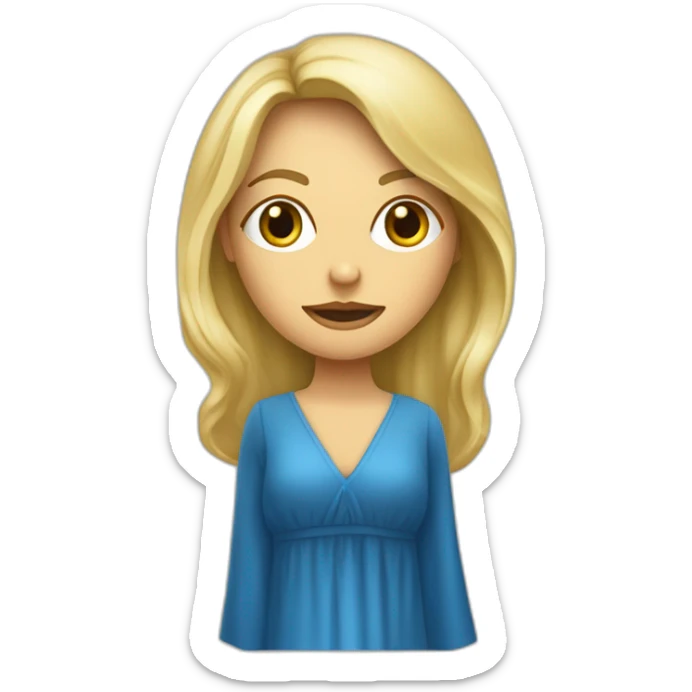 une avocate blonde aux yeux bleus avec la robe d'avocate sticker