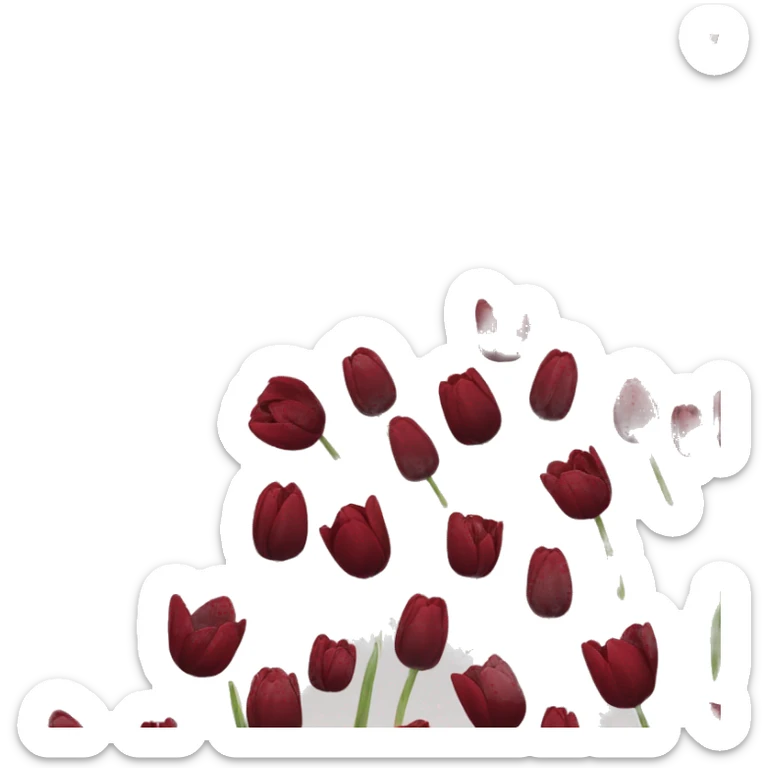 Dark red tulips sticker