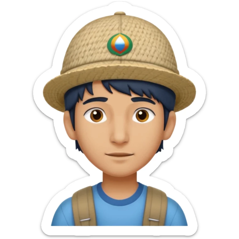  Fait un jeune indien pas trop beau avec un léger surprise un double menton et une casquette sur la tete sticker