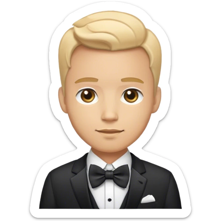 monsieur habillé en costume avec un noeud papillon sticker