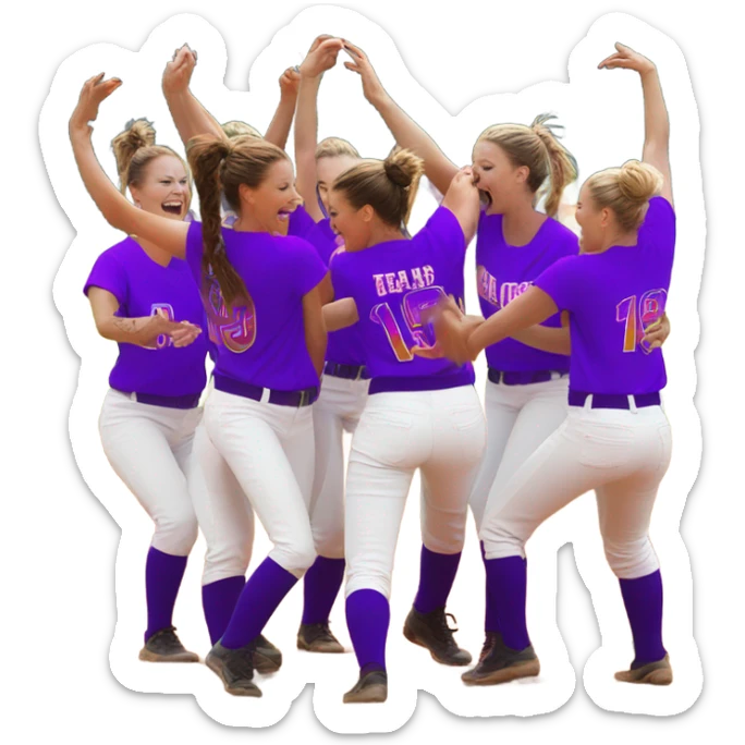 Softball dancing  sticker