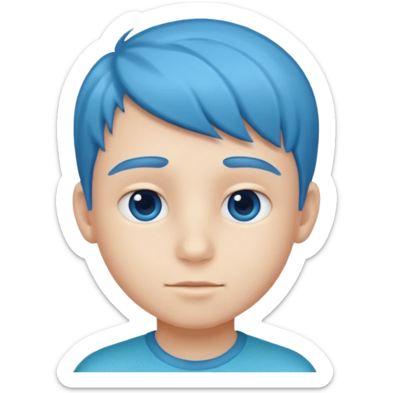 A profile imogi that is blue and aqua color and with  texxure a boy one something like that sticker