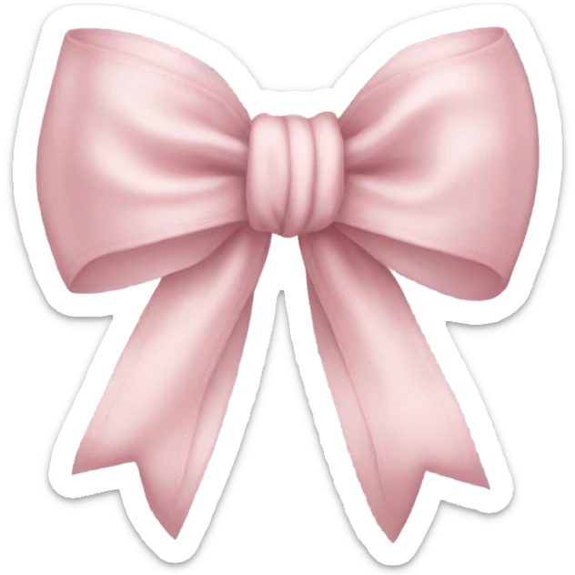 Light pink bow sticker