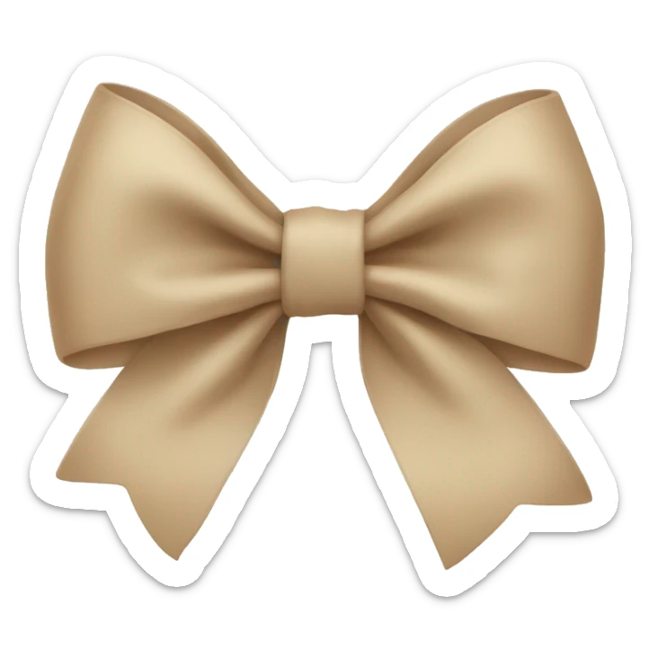 Beige bow  sticker