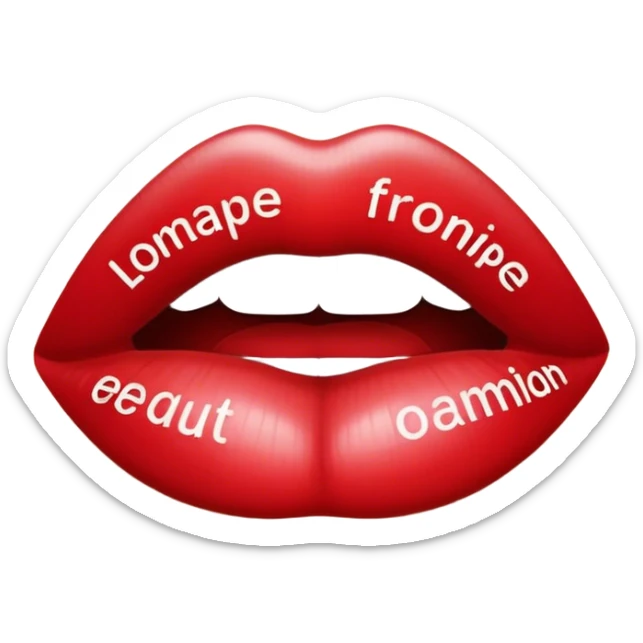 lips with words sticker