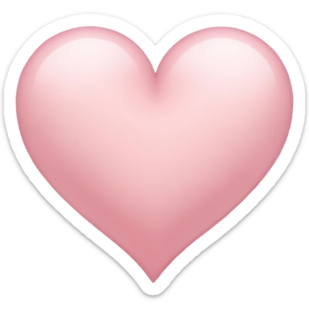 Light pink heart sticker