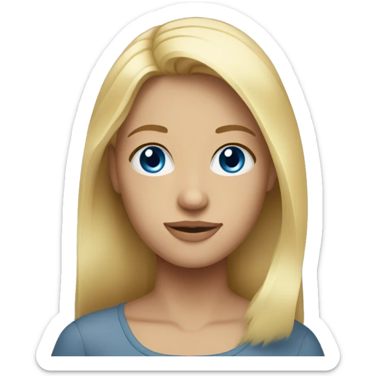 blonde hair blue eyes sticker