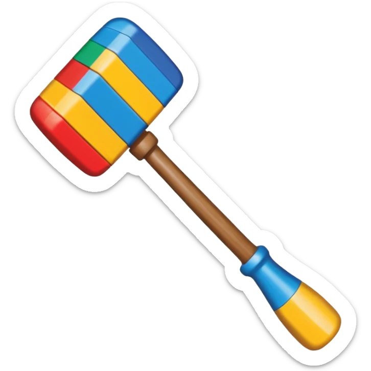 Martelo de brincar como os que são usados na festa do sao joao sticker