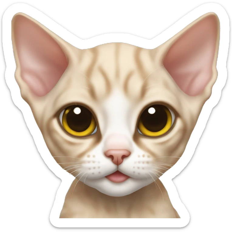 Devon rex kitten sticker