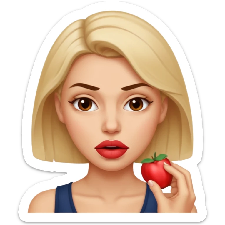 👁️🫦👁️💅💁🏼‍♀️ aguicheuse. Pas de rouge à lèvres mais elle se mord le coin de la lèvres  sticker