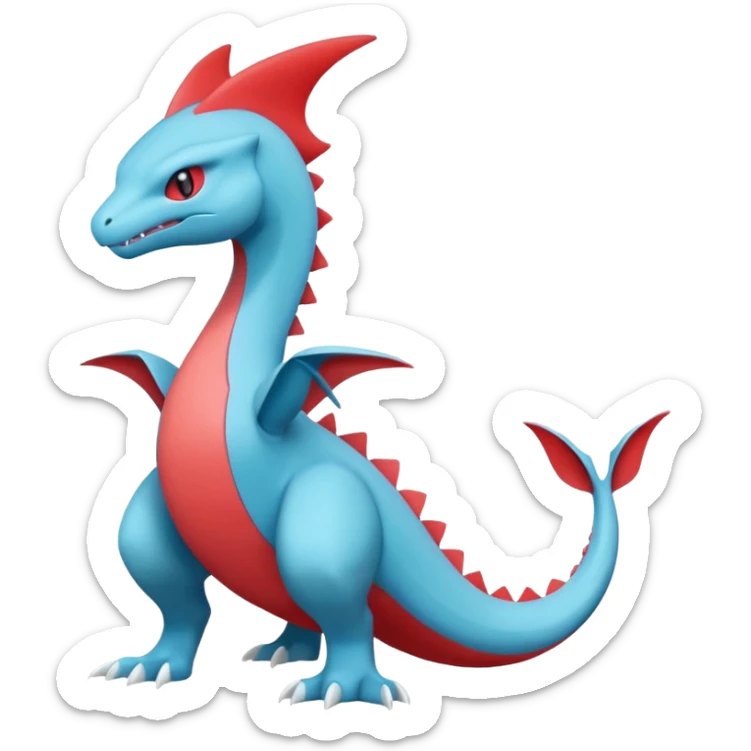 Inteleon-Amaura-Salamence-Pokémon-fusion (full body) sticker