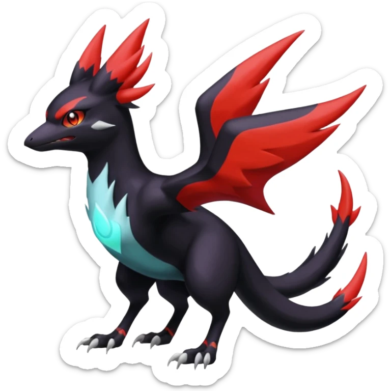 Spooky Nargacuga-Latias-Umbreon-Noibat-Noivern-Silvally-Pokémon-Fakémon-fusion (full body) sticker