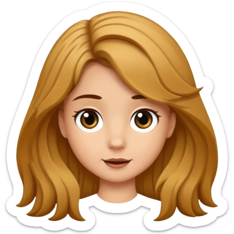 Ein braunhaariges Mädchen mit langen glatten Haaren und sitzend auf einem Braunen Pferd mit schwarzer Mähne  sticker