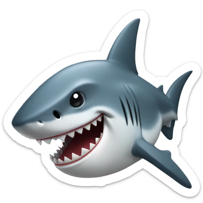 Shark with a top hat sticker