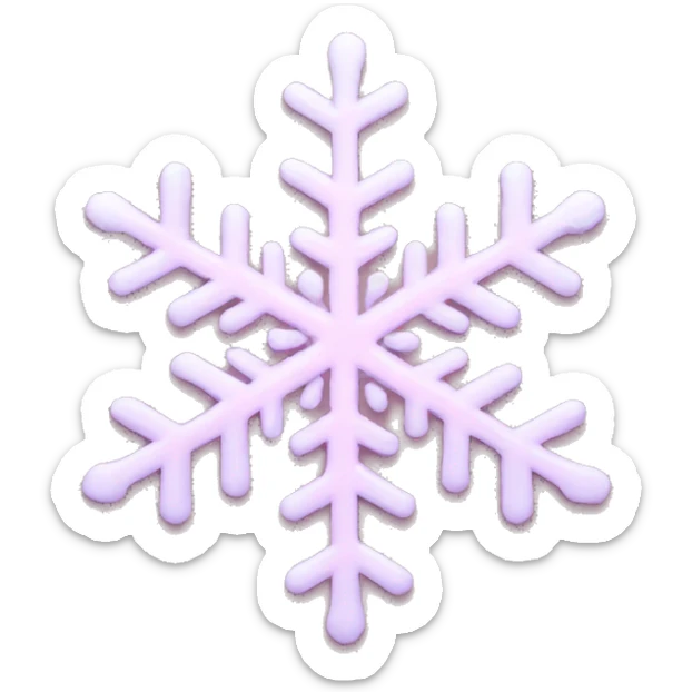 pastel pink snowflake  sticker