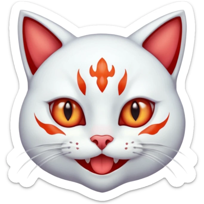 cat red eyes on her chest is the cutest person monster red and white in my opinion and she has a lot to do  sticker