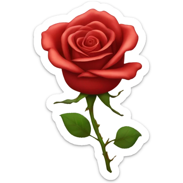 Red rose  sticker