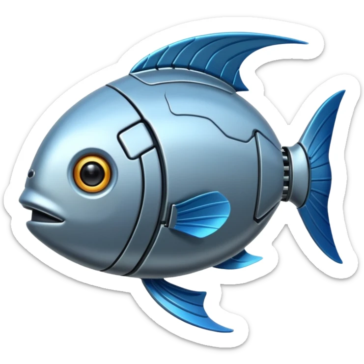 robotic fish sticker