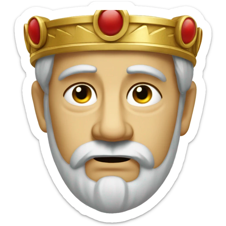 Sad Emperor: A Roman emperor wearing a laurel crown and toga, looking down with a tear rolling down his cheek, expressing sadness—perhaps over a political loss or defeat. sticker