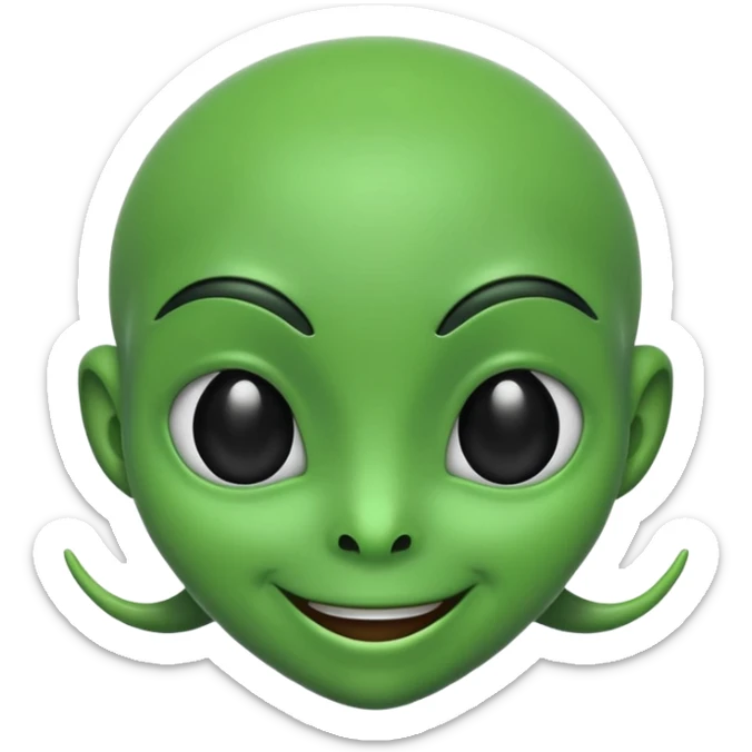 Alien x emoji sticker
