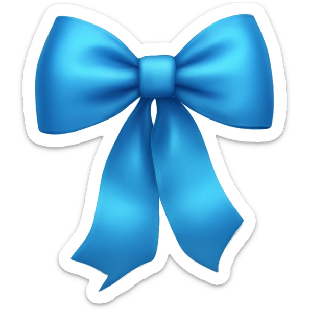 blue bow sticker