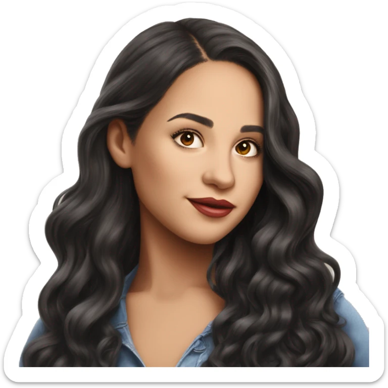 Rachel Zegler is an American actress and singer. She came to prominence with her film debut playing María in Steven Spielberg's musical adaptation West Side - Rachel zegler - straight hair sticker