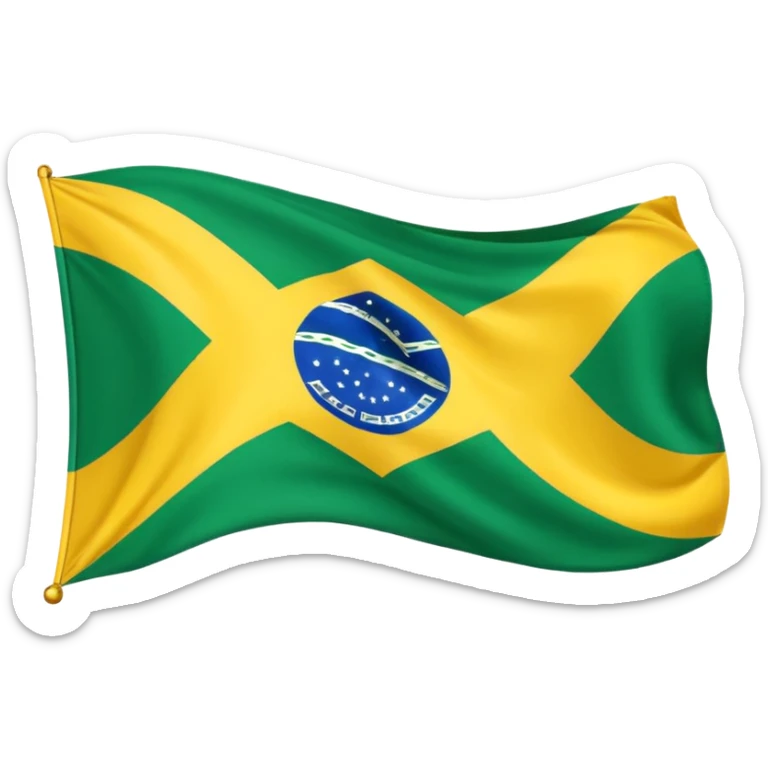 Crie um emoji da bandeira do Imperio do brasil realista estilo a que já existe no WhatsApp do brasil sticker