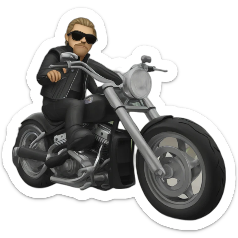 Frog member of Sons of anarchy in a motorbike sticker