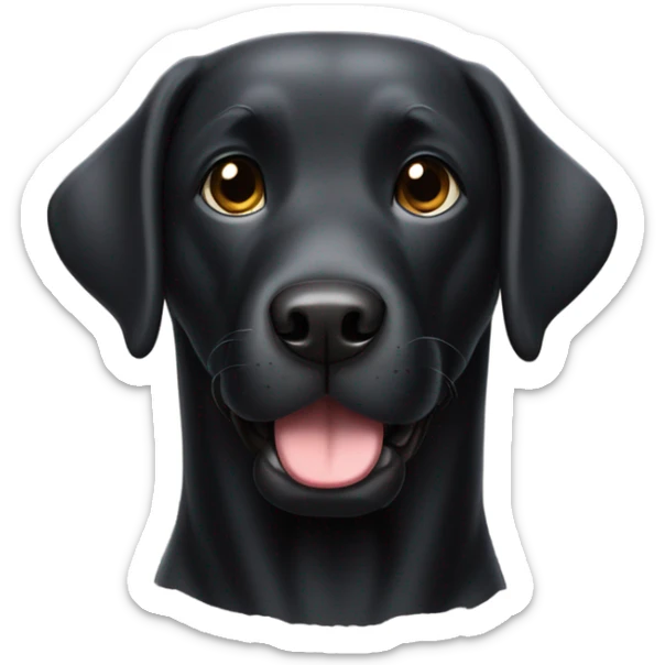 Show the whole black Labrador dog in the emoji kind of like the regular dog emoji  sticker