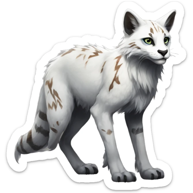 Modern Feral Rare Fantasy Vernid-Trico-species by LiLaiRa, markings, full body sticker