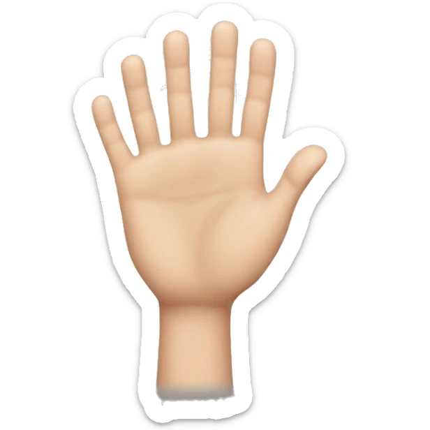 Generate the palm of a hand with no fingers sticking out except the middle one  sticker