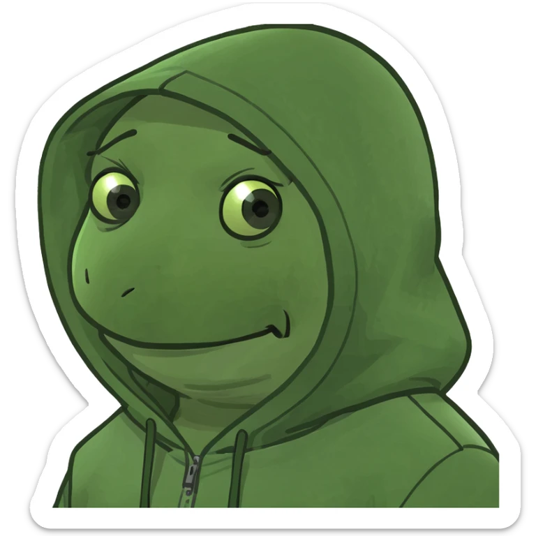 Girl with brown hair with a hoodie on sticker