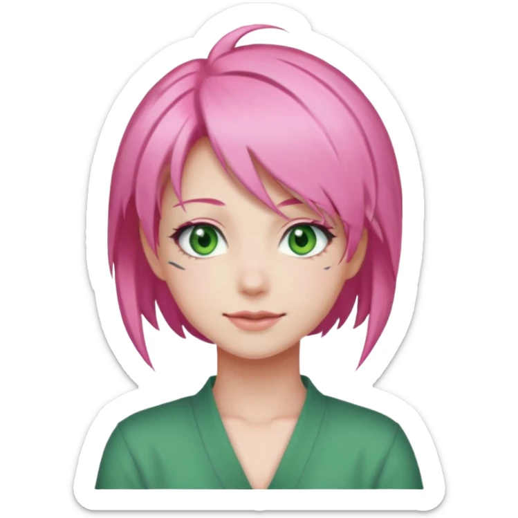 Mitsuri Kanroji, ultra détaillé, sourire narquois  sticker