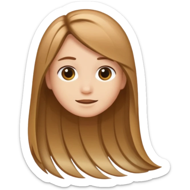 emoji is only of one hair strand which is divided into the different layers of the hair cuticle sticker