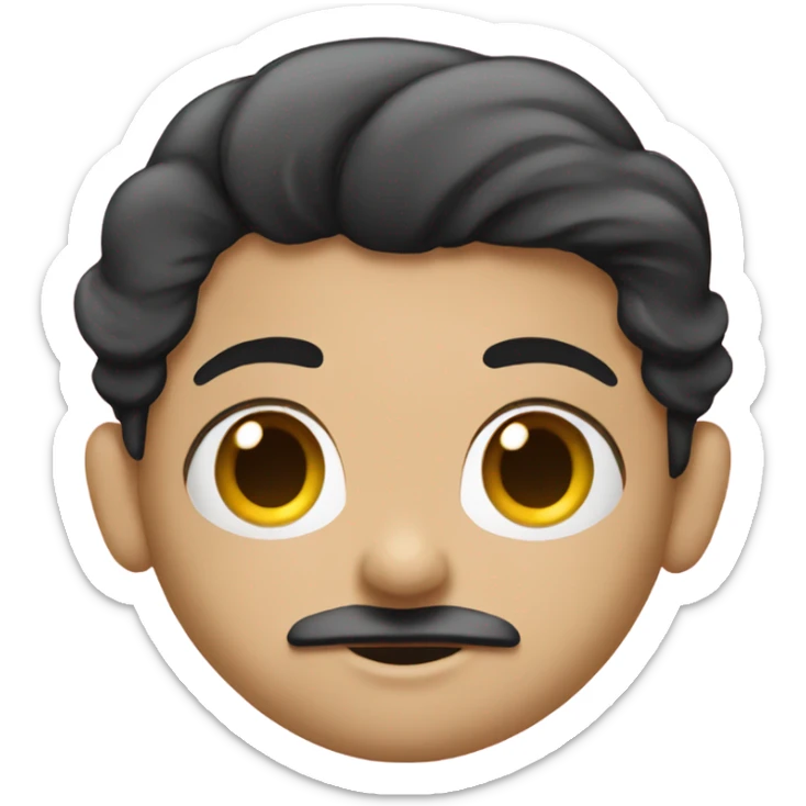 transgender princess with black hair and moustache and beard sticker