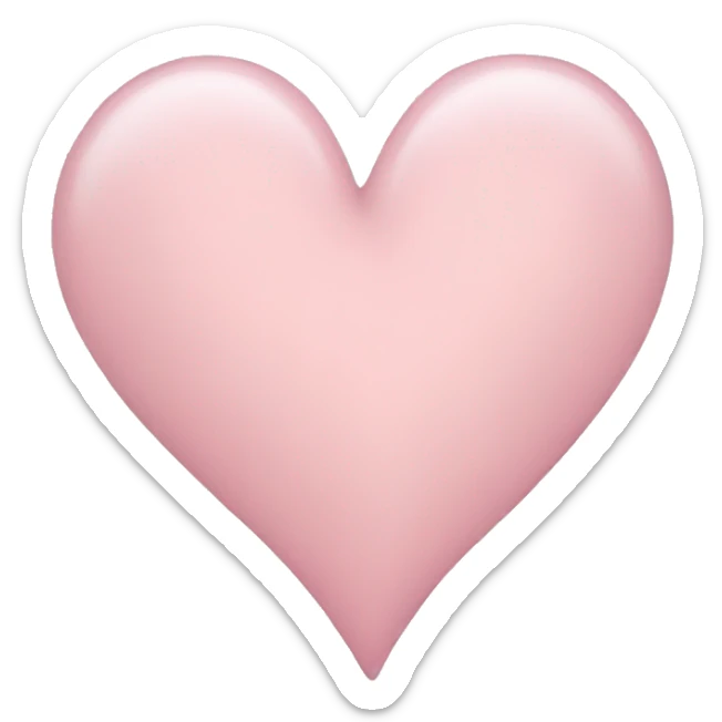 Light pink heart sticker