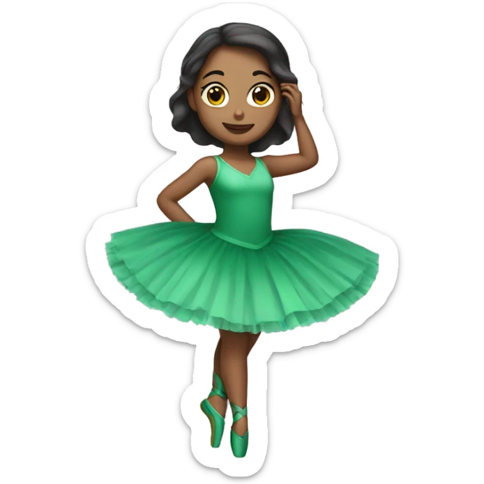 bailarina verde sticker