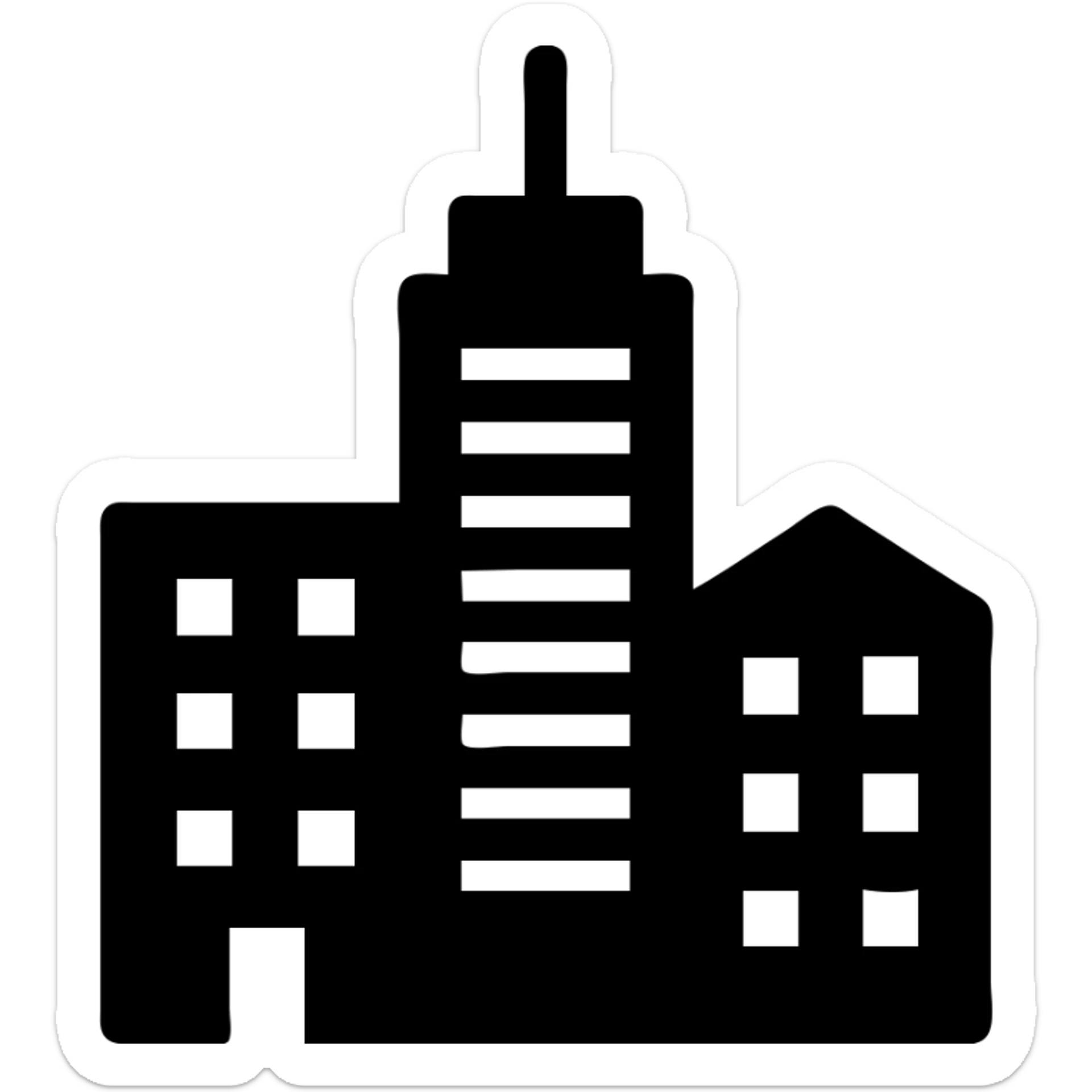 городская архитектура здания высотки sticker