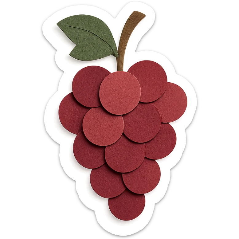 red grapes sticker