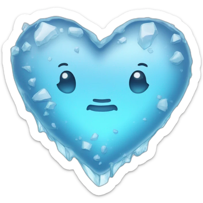 heart ice sticker