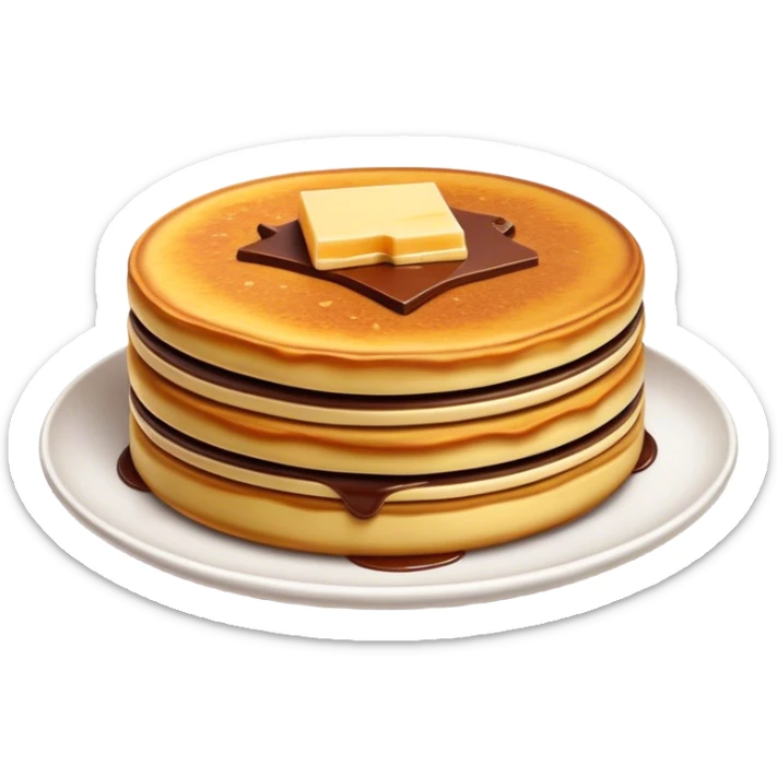 Cinematic Realistic Martabak Manis Dessert Emoji, depicted as a thick, sweet pancake filled with chocolate, cheese, and condensed milk rendered with detailed textures and vibrant, indulgent lighting. sticker