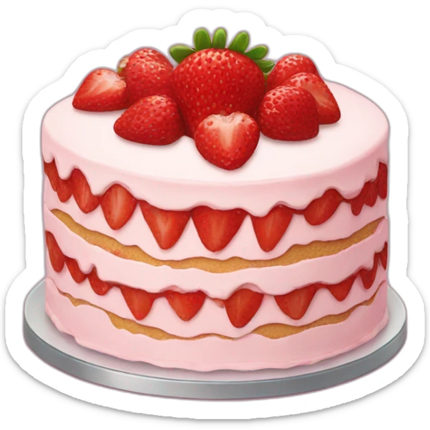 Strawberry cake  sticker