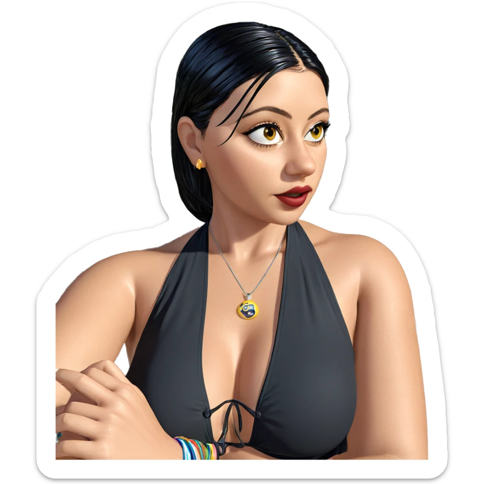 swimsuit beauty in sunlight sticker