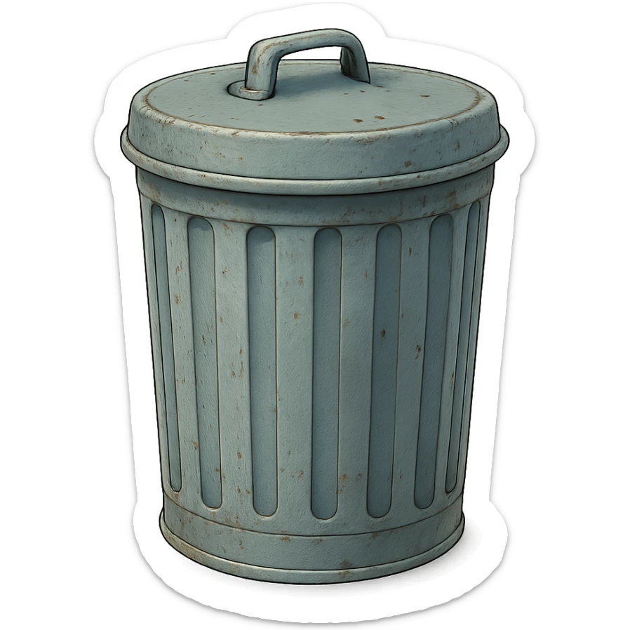 ghibli style trashcan sticker