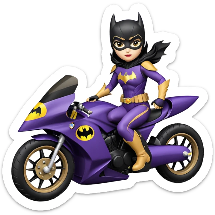 scale racing sexy fitted Batgirl’s heroic armor midnight-colored tight outfit 1970’s tv style dark knight stealthy accurate sporty safe plush deluxe off-road pursuit drifting F1 car lexus (black hair, shoulders back against seat) rally sticker