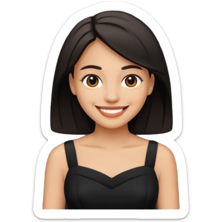 Style Birthday Photoshoot woman in black dress sticker